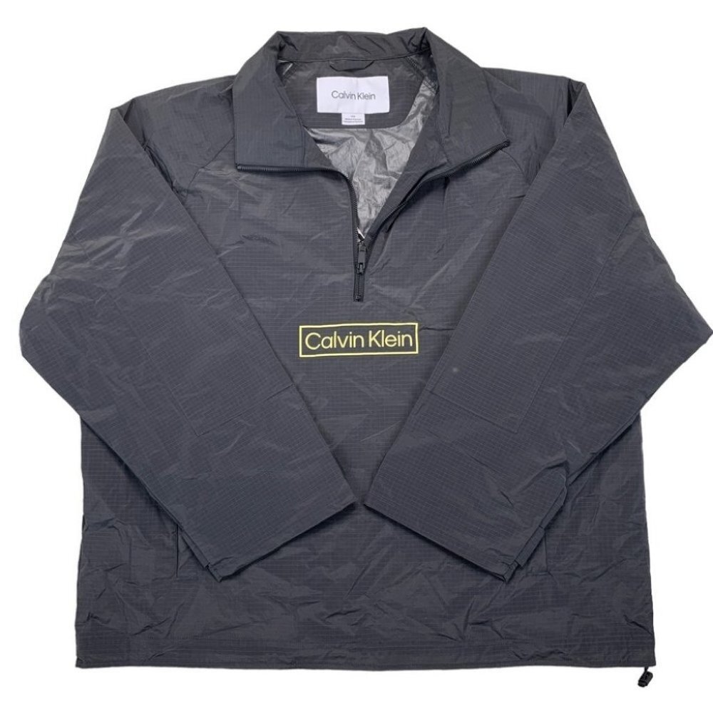 Calvin Klein Mens Relaxed Fit Box Logo Popover Jacket Size L